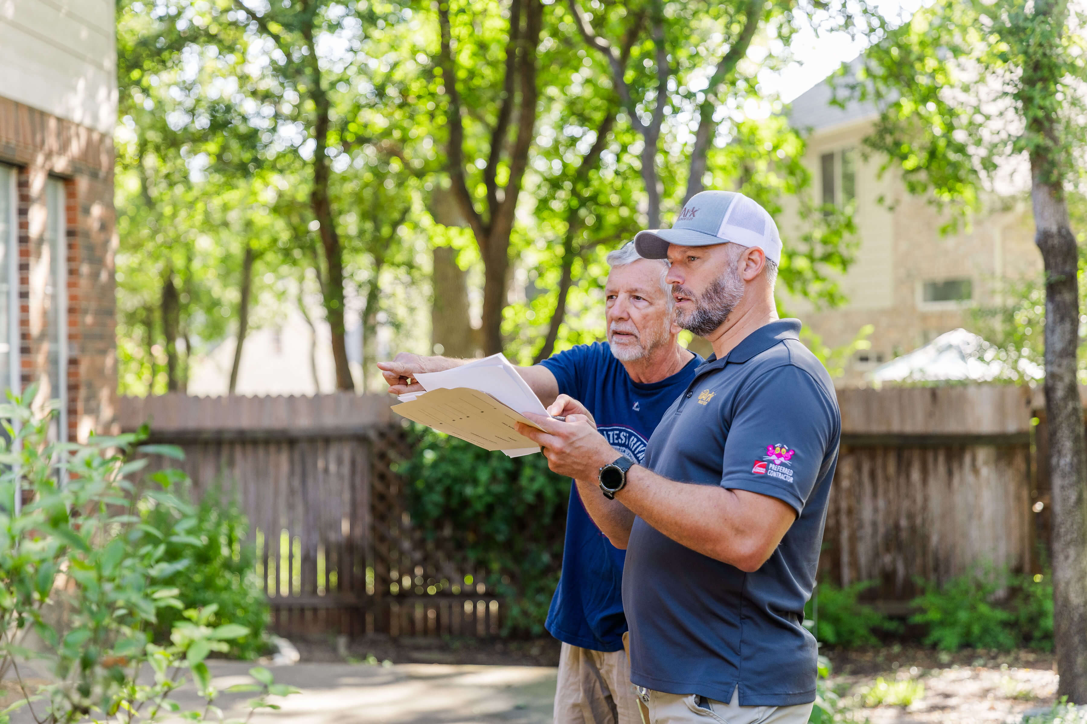 Ark team conducting insurance claim damage assessment